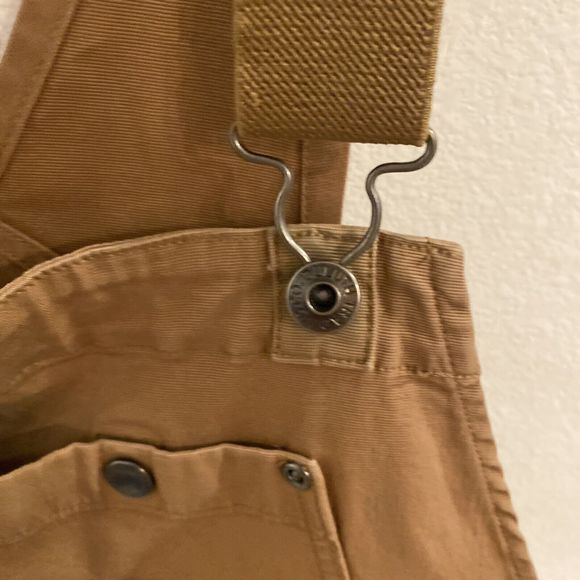 Duluth Trading Fire Hose Bib Overalls Canvas 38x28 Brown Waist 38" - Picture 12 of 12